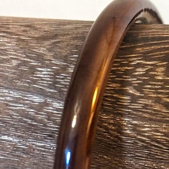 Brown Glass Bangle Bracelet - Picture 1 of 4